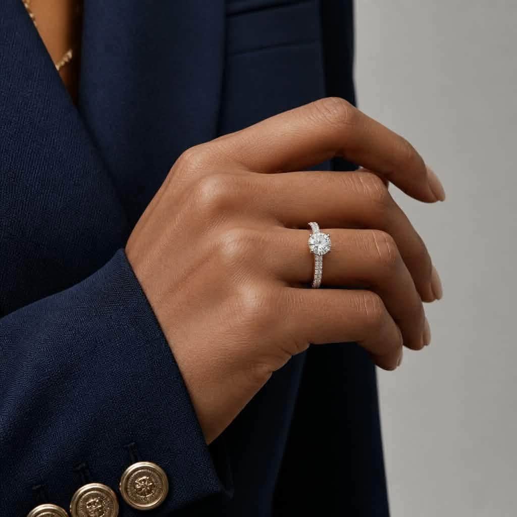 Gold and diamond jewelry piece photographed for Amara Shia Jewelry